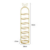 SOGA 2X 7 Tier Bunny Ears Gold Plated Metal Shoe Organizer Space Saving Portable Footwear Storage Shelf