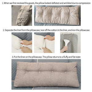 SOGA 4X 180cm Dark Grey Triangular Wedge Bed Pillow Headboard Backrest Bedside Tatami Cushion Home Decor