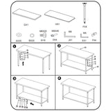 SOGA 2-Tier Commercial Catering Kitchen Stainless Steel Prep Work Bench Table 120*70*85cm