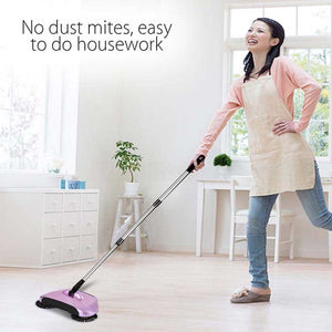 SOGA Auto Hand Push Sweeper Broom Household Cleaning Without Electricity Cleaner Mop Yellow