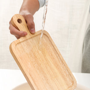 SOGA 2X 30cm Rectangle Premium Wooden Oak Food Serving Tray Charcuterie Board Paddle Home Decor