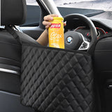 SOGA Black Leather Car Storage Portable Hanging Organizer Backseat Multi-Purpose Interior Accessories Bag