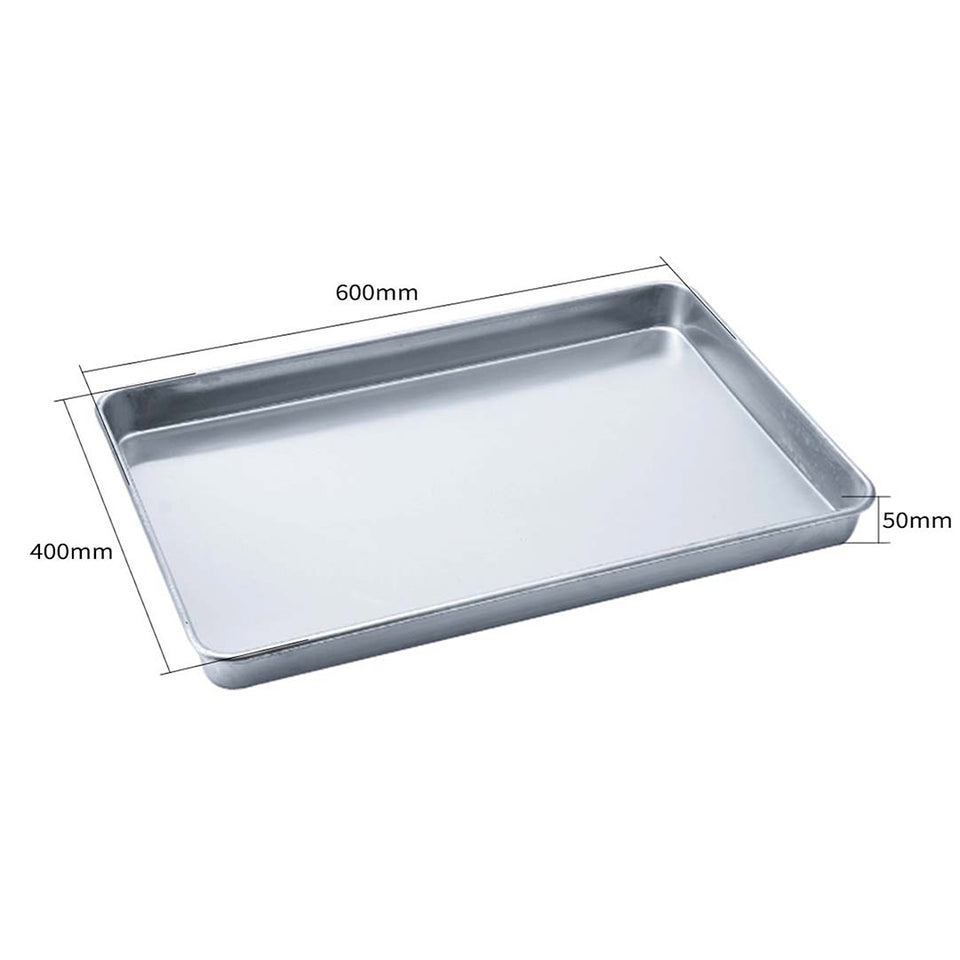 SOGA Gastronorm 15 Tier Stainless Steel Trolley with Aluminum Baking Tray 60x40x5cm