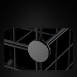 SOGA 2X Black Portable 3 Tier Cube Storage Organiser Foldable DIY Modular Grid Space Saving Shelf