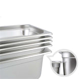 SOGA Gastronorm GN Pan Full Size 1/2 GN Pan 6.5cm Deep Stainless Steel Tray