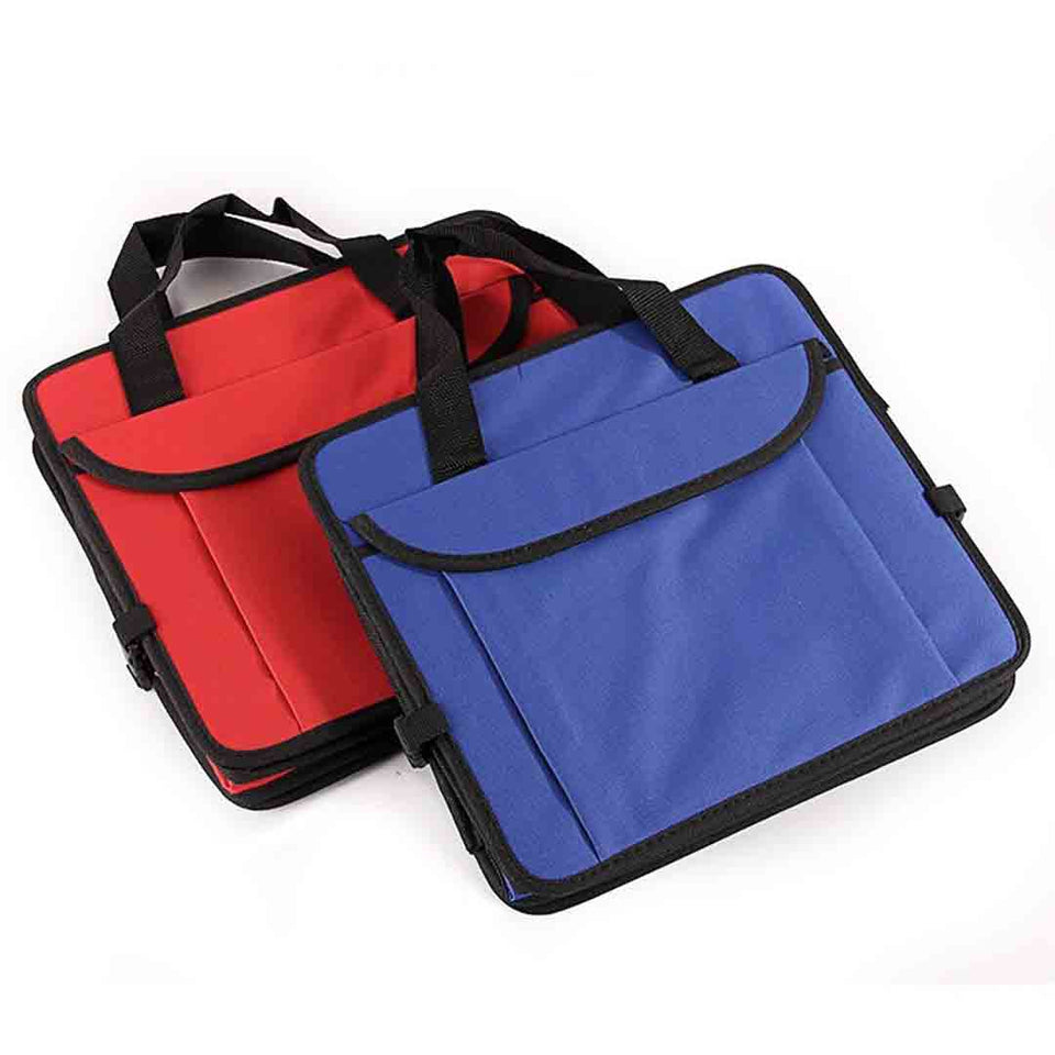 SOGA 2X Car Portable Storage Box Waterproof Oxford Cloth Multifunction Organizer Red