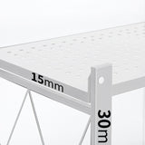 SOGA 5 Tier Steel White Foldable Kitchen Cart Multi-Functional Shelves Storage Organizer with Wheels