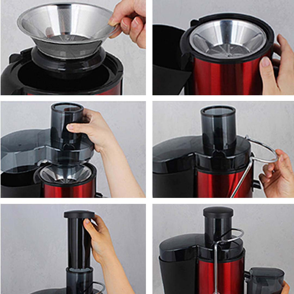 SOGA 2X Juicer 400W Professional Stainless Steel Whole Fruit Vegetable Juice Extractor Diet Gold