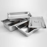 SOGA 12X Gastronorm GN Pan Full Size 1/1 GN Pan 4cm Deep Stainless Steel Tray with Lid