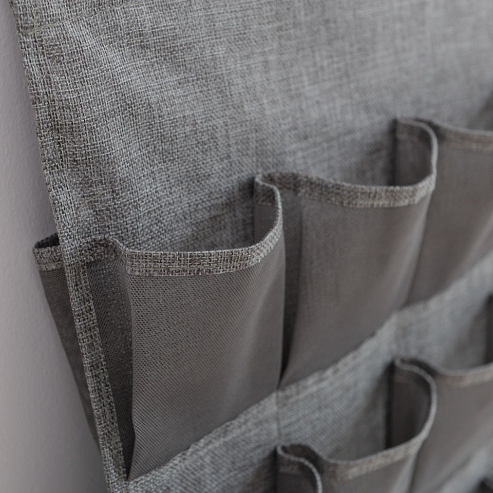 SOGA Grey Double Sided Hanging Storage Bag Underwear Bra Socks Mesh Pocket Hanger Home Organiser