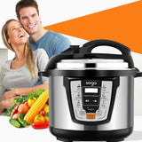 SOGA 2X Electric Stainless Steel Pressure Cooker 12L 1600W Multicooker 16