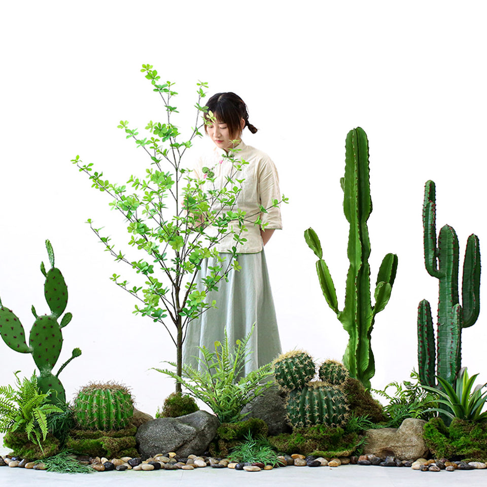 SOGA 4X 120cm Green Artificial Indoor Cactus Tree Fake Plant Simulation Decorative 6 Heads