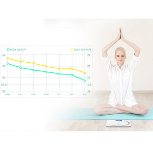 SOGA 180kg Glass LCD Digital Fitness Weight Bathroom Body Electronic Scales White