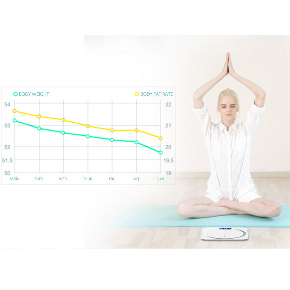 SOGA 180kg Glass LCD Digital Fitness Weight Bathroom Body Electronic Scales White