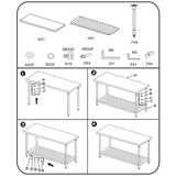 SOGA Commercial Catering Kitchen Stainless Steel Prep Work Bench Table 120*70*85cm