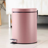 SOGA 2X Foot Pedal Stainless Steel Rubbish Recycling Garbage Waste Trash Bin Round 12L Pink