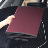 SOGA 2X  Leather Car Boot Collapsible Foldable Trunk Cargo Organizer Portable Storage Box Red Small