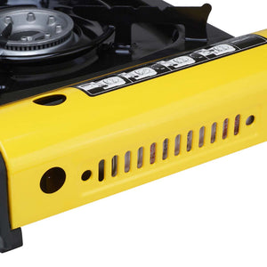 Portable Gas Stove Cooker Butane BBQ Camping Party Gas Burner Outdoor Yellow