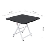 SOGA 2X Black Minimalist Cat Ear Folding Table Indoor Outdoor Portable Stall Desk Home Decor