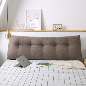 SOGA 100cm Coffee Triangular Wedge Bed Pillow Headboard Backrest Bedside Tatami Cushion Home Decor