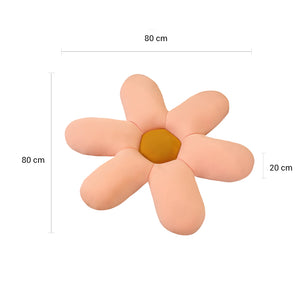 SOGA Pink Daisy Flower Shape Cushion Soft Leaning Bedside Pad Floor Plush Pillow Home Decor