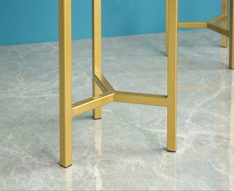 SOGA 2X 30CM Gold Metal Plant Stand with Flower Pot Holder Corner Shelving Rack Indoor Display