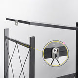 SOGA 2X 3 Tier Steel Black Foldable Kitchen Cart Multi-Functional Shelves Storage Organizer with Wheels
