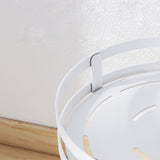 SOGA 3 Tier Steel White Round Rotating Multi-Function Kitchen Portable Storage Spice Seasoning Kitchen Countertop Organiser Shelf