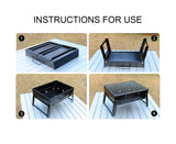 SOGA 2X Portable Mini Folding Thick Box-Type Charcoal Grill for Outdoor BBQ Camping