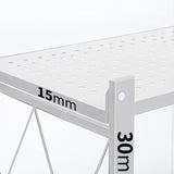 SOGA 2X 4 Tier Steel White Foldable Kitchen Cart Multi-Functional Shelves Storage Organizer with Wheels
