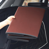 SOGA Leather Car Boot Collapsible Foldable Trunk Cargo Organizer Portable Storage Box Coffee Large