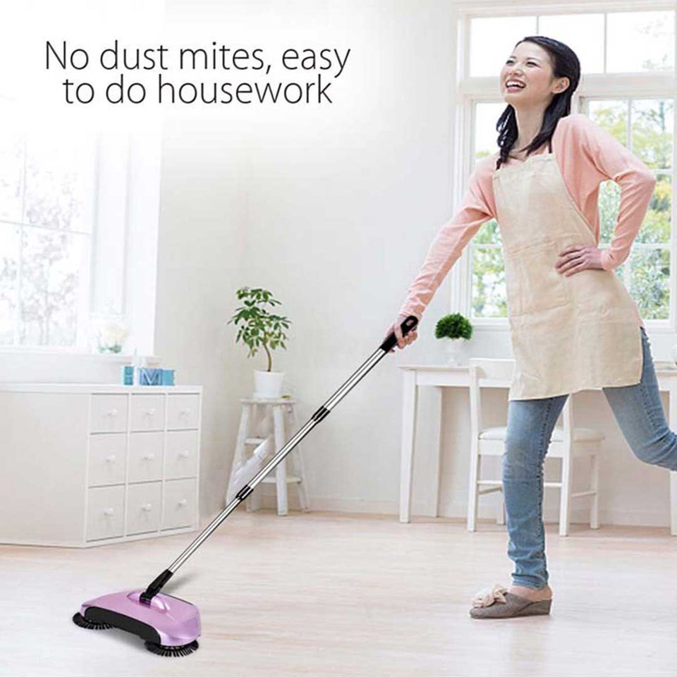 SOGA Auto Hand Push Sweeper Broom Household Cleaning Without Electricity Cleaner Mop Green