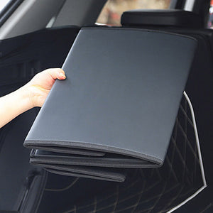 SOGA Leather Car Boot Collapsible Foldable Trunk Cargo Organizer Portable Storage Box Black Large