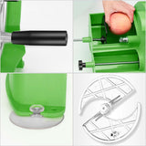 SOGA 2X Commercial Manual Vegetable Fruit Slicer Kitchen Cutter Machine Green