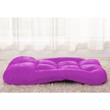 SOGA  Foldable Lounge Cushion Adjustable Floor Lazy Recliner Chair with Armrest Purple