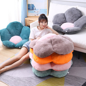 SOGA Green Whimsical Big Flower Shape Cushion Soft Leaning Bedside Pad Floor Plush Pillow Home Decor