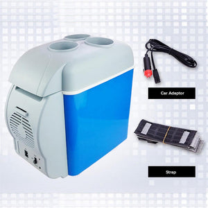SOGA 2X 7.5L Car Small Refrigerator Cooler Box 12V Mini Fridge Cooler Warmer Blue Color