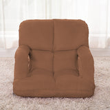 SOGA 4X Foldable Lounge Cushion Adjustable Floor Lazy Recliner Chair with Armrest Coffee