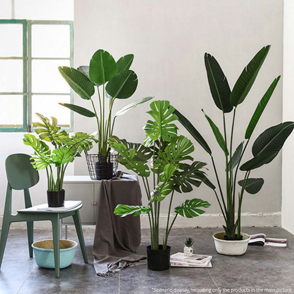 SOGA 2X 120cm Artificial Green Indoor Turtle Back Fake Decoration Tree Flower Pot Plant
