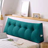 SOGA 2X 180cm Blue Green Triangular Wedge Bed Pillow Headboard Backrest Bedside Tatami Cushion Home Decor