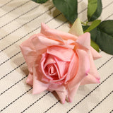 SOGA 85cm Clear Glass Tall Floor Vase with 12pcs Pink Artificial Fake Flower Set