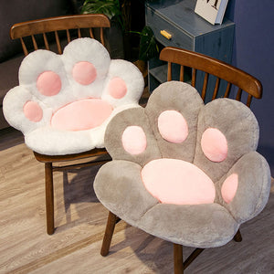 SOGA 2X White Paw Shape Cushion Warm Lazy Sofa Decorative Pillow Backseat Plush Mat Home Decor