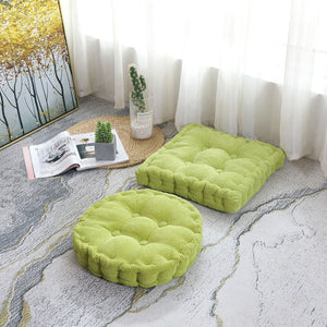 SOGA Green Round Cushion Soft Leaning Plush Backrest Throw Seat Pillow Home Office Decor
