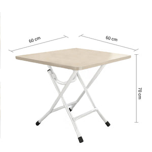 SOGA White Portable Square Table Standing Legs Foldable Furniture Home Decor