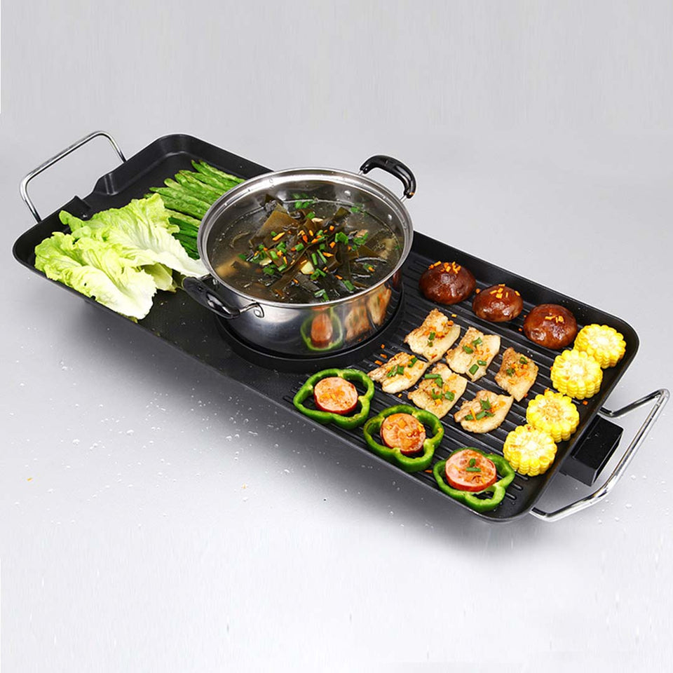 SOGA 2 in 1 Electric Non-Stick BBQ Teppanyaki Grill Plate