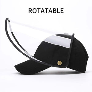 2X Outdoor Protection Hat Anti-Fog Pollution Dust Saliva Protective Cap Full Face Shield Cover Kids Black
