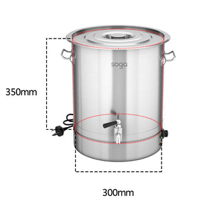 SOGA 2X 25L Stainless Steel URN Commercial Water Boiler 2200W