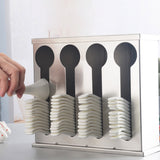 SOGA Stainless Steel Buffet Restaurant Spoon Utensil Holder Storage Rack 4 Holes