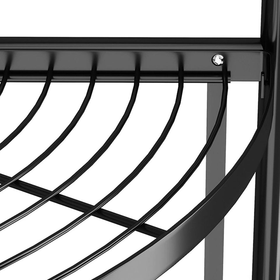 SOGA 2X 4 Tier Steel Triangular Corner Stand Portable Storage Organize