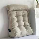 SOGA 4X 45cm White Triangular Wedge Lumbar Pillow Headboard Backrest Sofa Bed Cushion Home Decor
